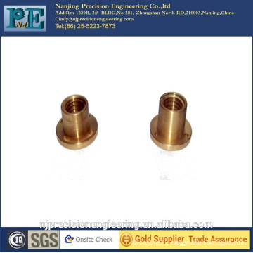 High grade CNC machining small brass flange bushing